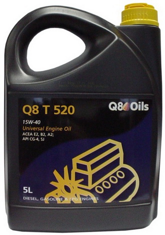 Λιπαντικό αυτοκινήτου 4lt Q8 T 520 20W50 oils λάδι πετρελαιοκινητήρα lubricants λιπαντικά