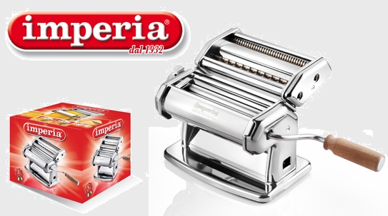 Μηχανή Παρασκευής ζύμης και ζυμαρικών Imperia Pasta Machine με διπλό κόπτη 150χιλ. για σπιτικό φύλλο ζύμης από 2 έως 6,5χιλ.
