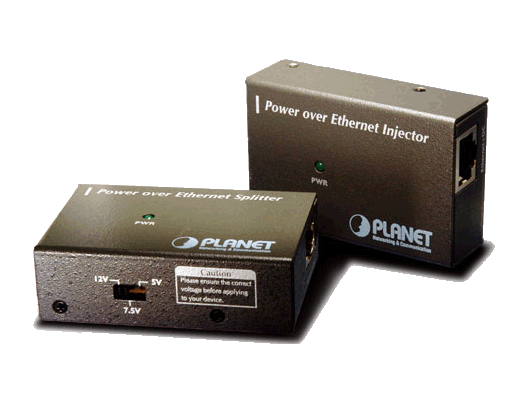 ΕΝΣΥΡΜΑΤΟ POE100SK Planet kit δύο συσκευές PoE Power over Ethernet ένα Injector και ένα splitter