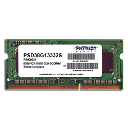 Patriot DDR3 ΚΑΡΤΑ ΜΝΗΜΗΣ ΓΙΑ ΥΠΟΛΟΓΙΣΤΗ DESKTOP PC3-10600 με χωρητικότητα 8192MB και ταχύτητα διαύλου 1333MHz