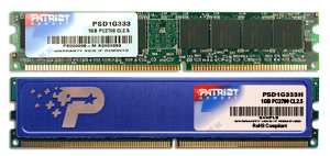 Patriot ΚΑΡΤΑ ΜΝΗΜΗΣ ΓΙΑ ΥΠΟΛΟΓΙΣΤΗ DESKTOP DDR PC-2700 με χωρητικότητα 1024MB και συχνότητα ταχύτητας 333MHz