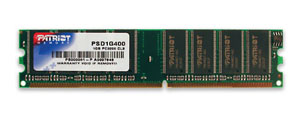 Patriot ΚΑΡΤΑ ΜΝΗΜΗΣ ΓΙΑ ΥΠΟΛΟΓΙΣΤΗ DESKTOP DDR PC-3200 με χωρητικότητα 1024MB και συχνότητα ταχύτητας 400MHz
