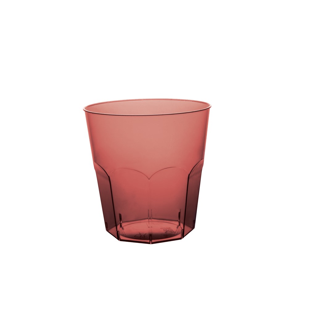 Πλαστικό ποτήρι PS μίας χρήσης 24cl κόκκινο 2874-FR38 ιδανικό για χρήση σε πάρτυ, γάμους, βαφτίσια catering