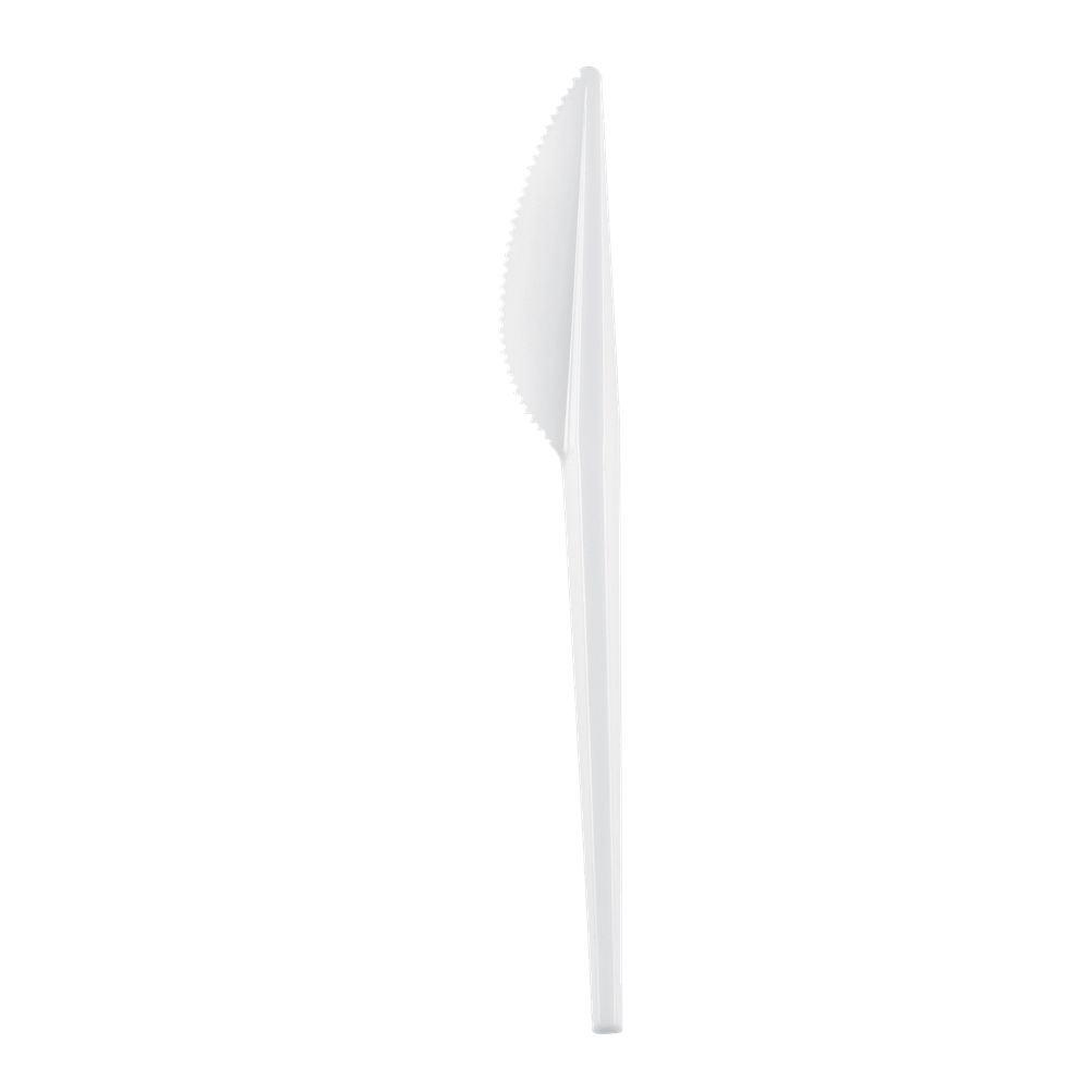 Μαχαίρι πλαστικό PP, μίας χρήσης, 175mm λευκό, Ιταλίας 3021C-11 - για χρήση σε πακέτο take away - Ιδανικό για εκδηλώσεις, βαπτίσεις, γάμους, catering