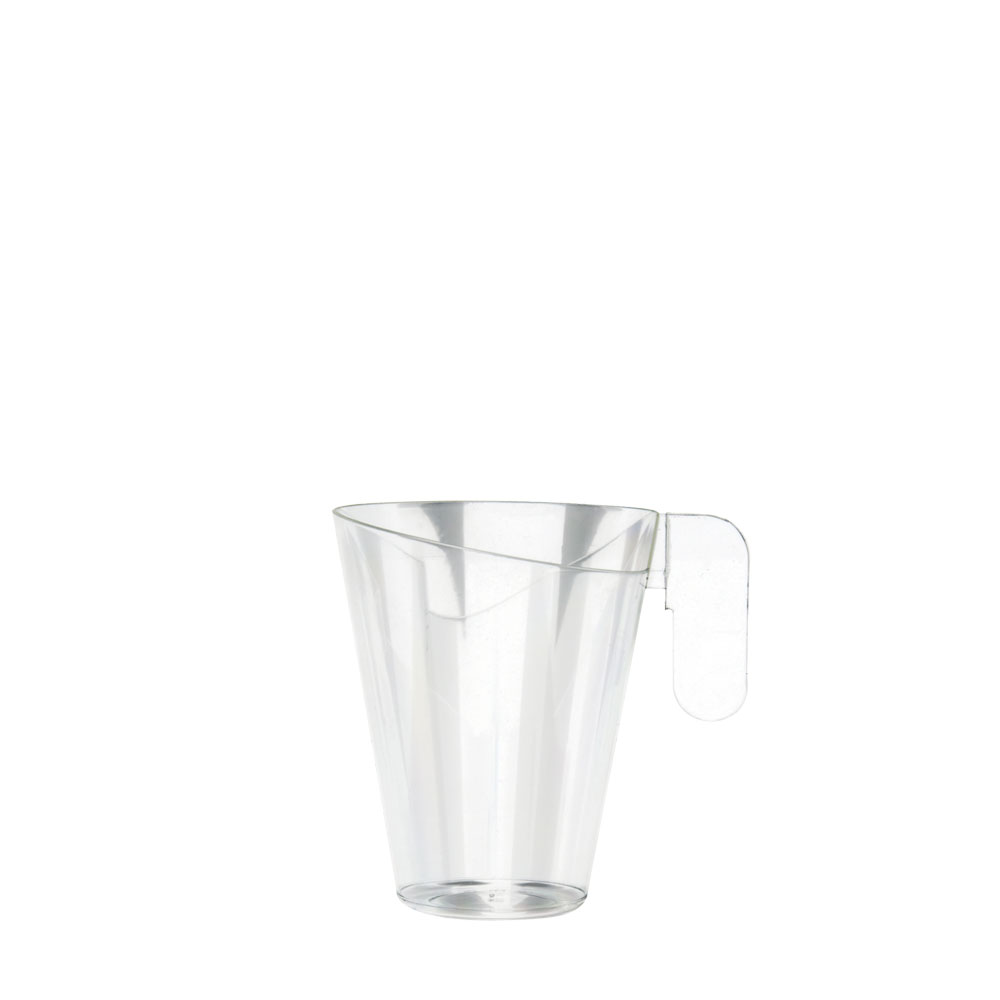 Πλαστική κούπα καφέ PS maxi μίας χρήσεως διαφανή, 13cl 5731-21 - Ιδανικό για χρήση σε εστιατόριο, καφετέρια, delivery, catering