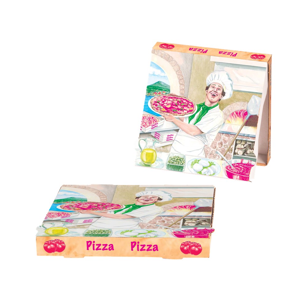 Κουτί Αποθήκευσης Φαγητού Πίτσας - Pizza σε Πακετο Take away - Μικροβέλε ISCHIA, 30x30x3.5cm, Ιταλίας ISC-35-300 - Ιδανικό για εστιατόριο, πιτσαρία, delivery