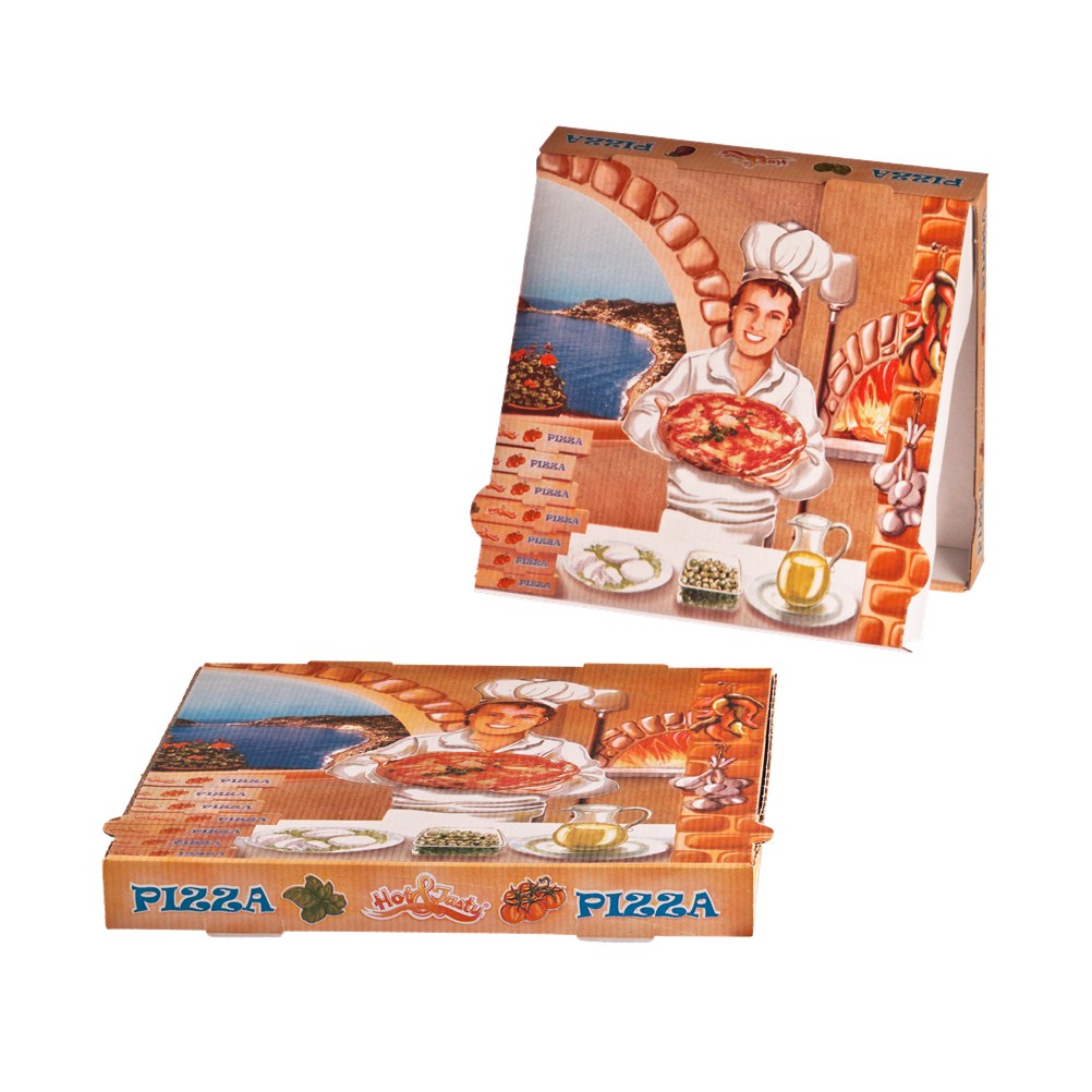 Κουτί Αποθήκευσης Φαγητού Πίτσας - Pizza σε Πακετο Take away - Μικροβέλε VESUVIO, 33x33x4cm,...