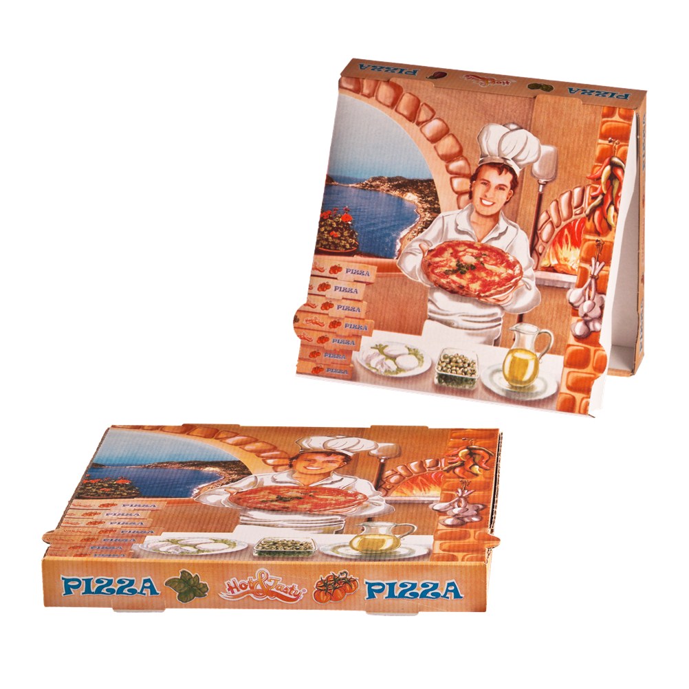 Κουτί Αποθήκευσης Φαγητού Πίτσας - Pizza σε Πακετο Take away - Μικροβέλε VESUVIO, 36x36x4cm, Ιταλίας VES-40-360 - Ιδανικό για εστιατόριο, πιτσαρία, delivery