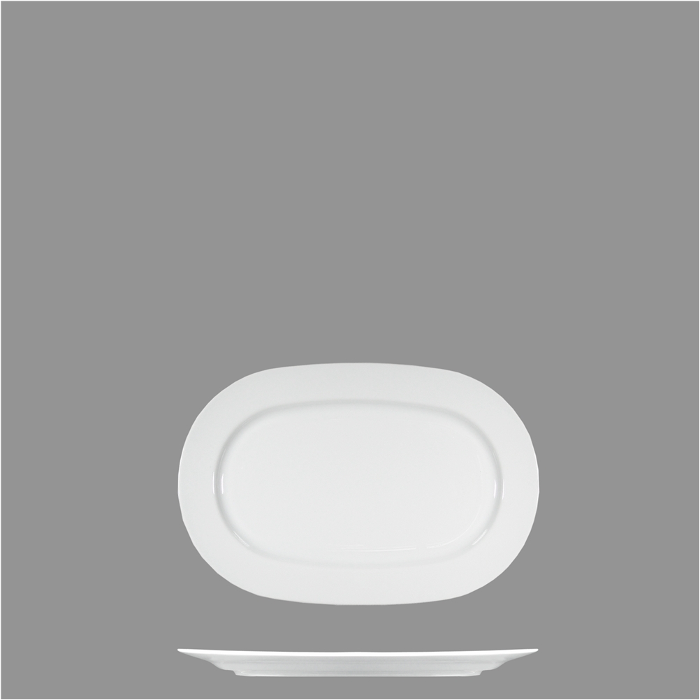 Πιατέλα Φαγητού - Σαλάτας Οβαλ πορσελάνης 22cm FR-OP-22