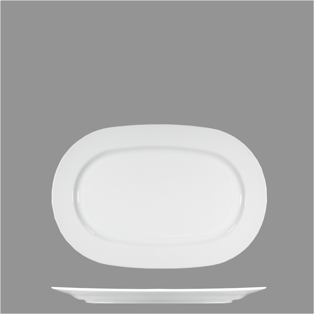 Πιατέλα Φαγητού - Σαλάτας Οβαλ πορσελάνης 32cm FR-OP-32