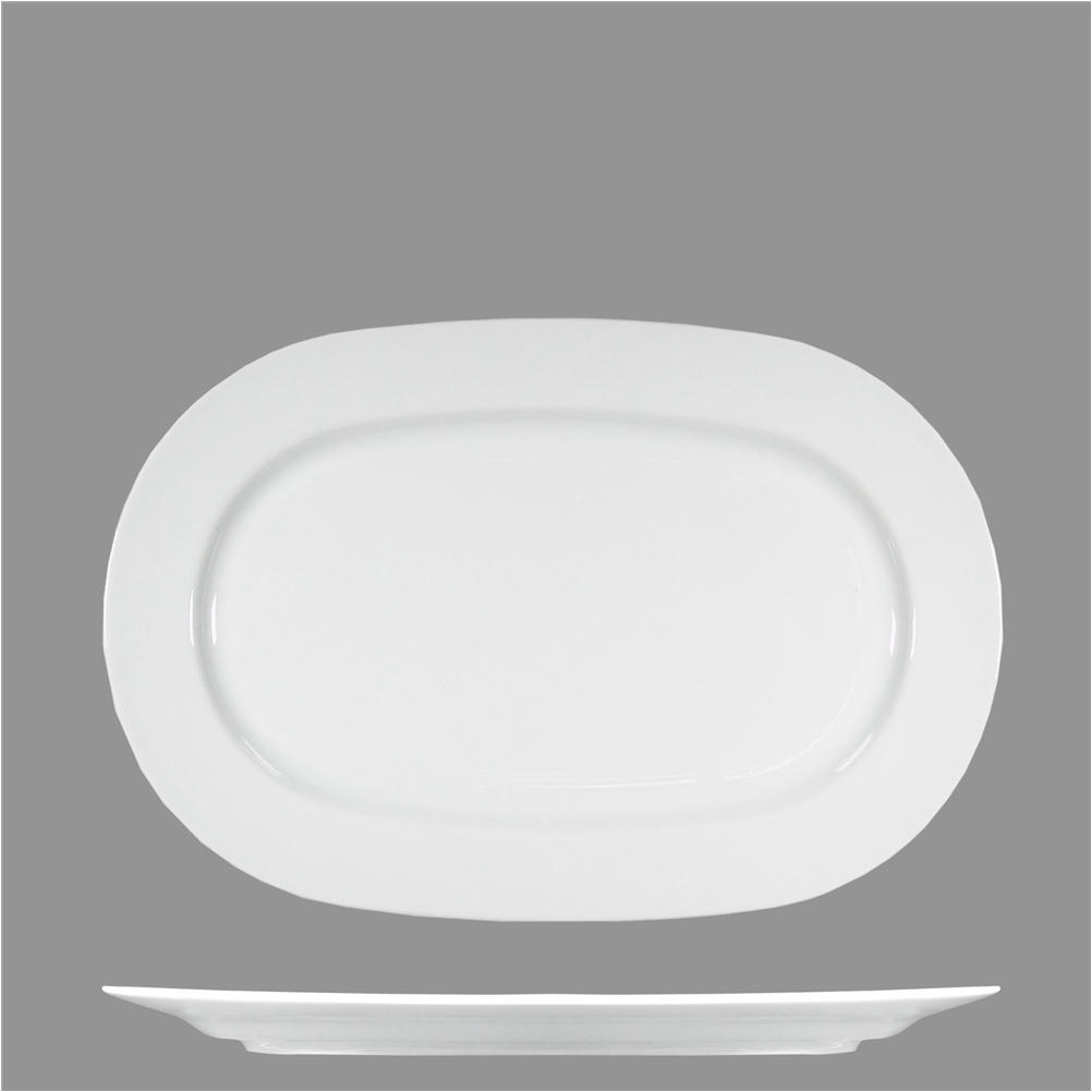 Πιατέλα Φαγητού - Σαλάτας Οβαλ πορσελάνης 40cm FR-OP-40