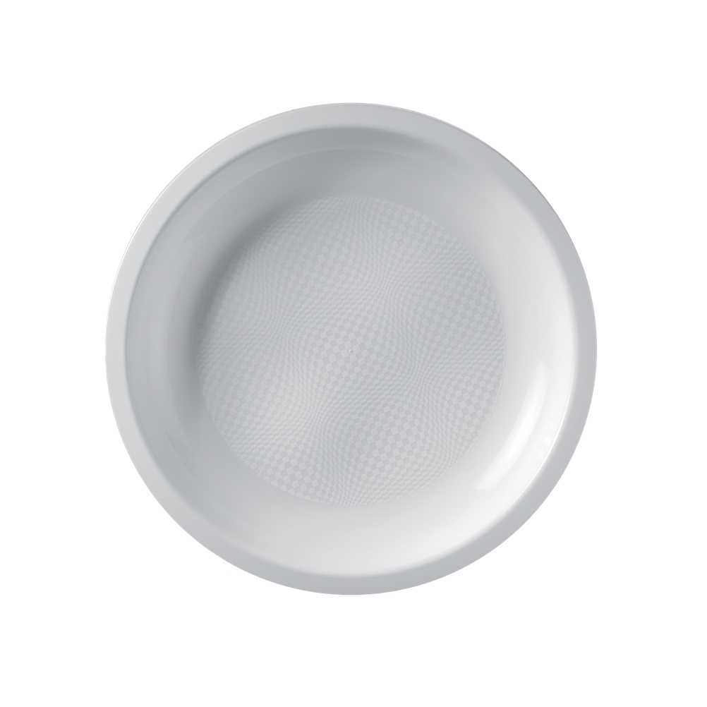 Πιάτο πλαστικό στρογγυλό PP 22cm λευκό Ιταλίας Ιδανικό για εκδηλώσεις, party, γάμους, βαφτίσια, catering 2750-11