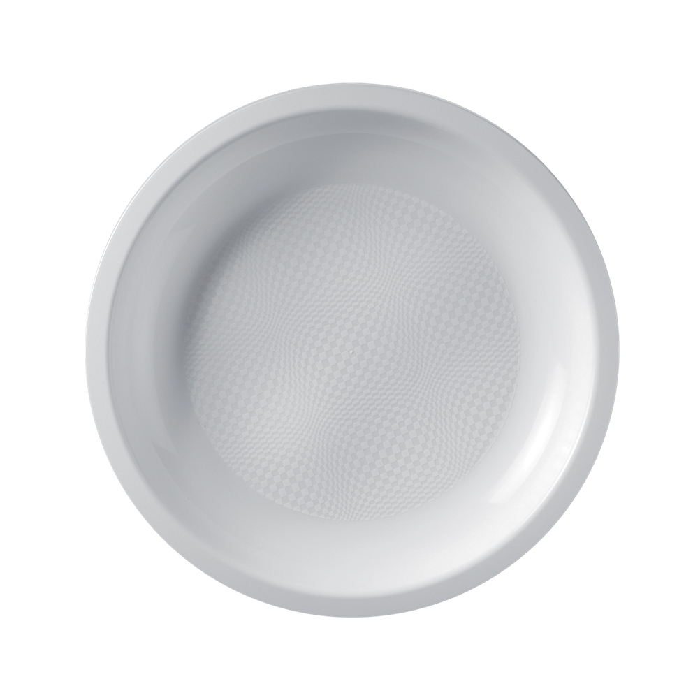 Πιάτο φαγητού πλαστικό στρογγυλό, μίας χρήσης PP 23.5cm λευκό, Ιταλίας 2758-11 Πιάτο...