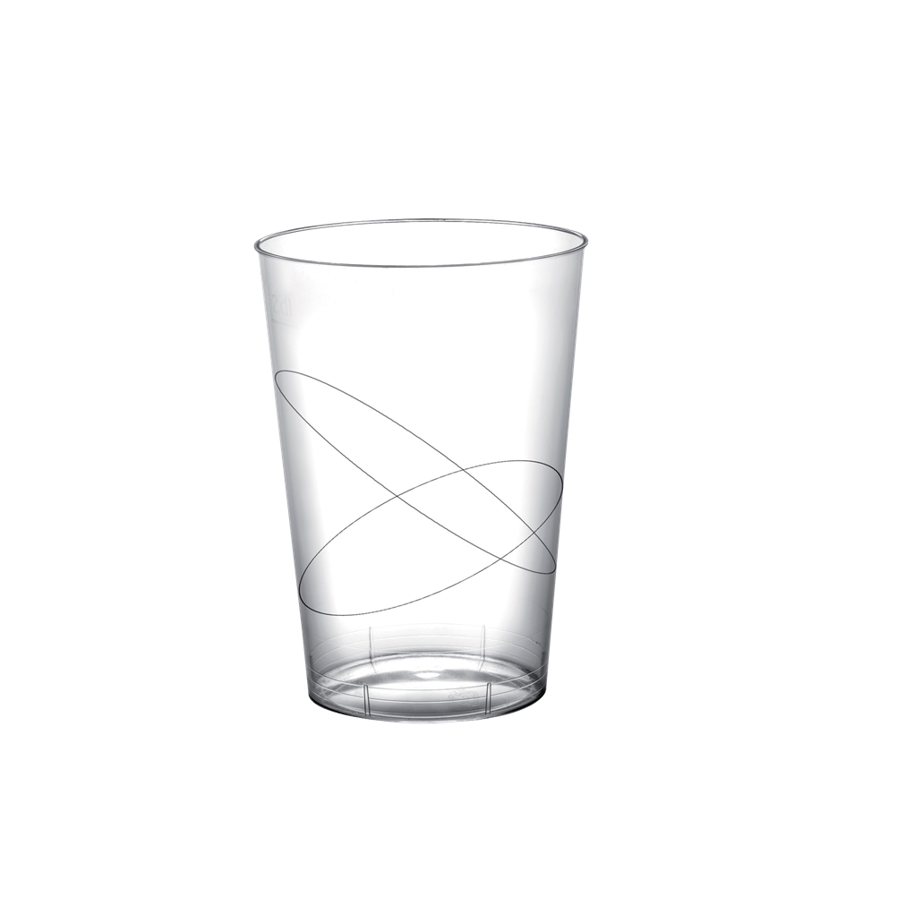 Πλαστικό ποτήρι PS μίας χρήσης 23cl διαφανές 2770-21 ιδανικό για χρήση σε πάρτυ, γάμους, βαφτίσια catering