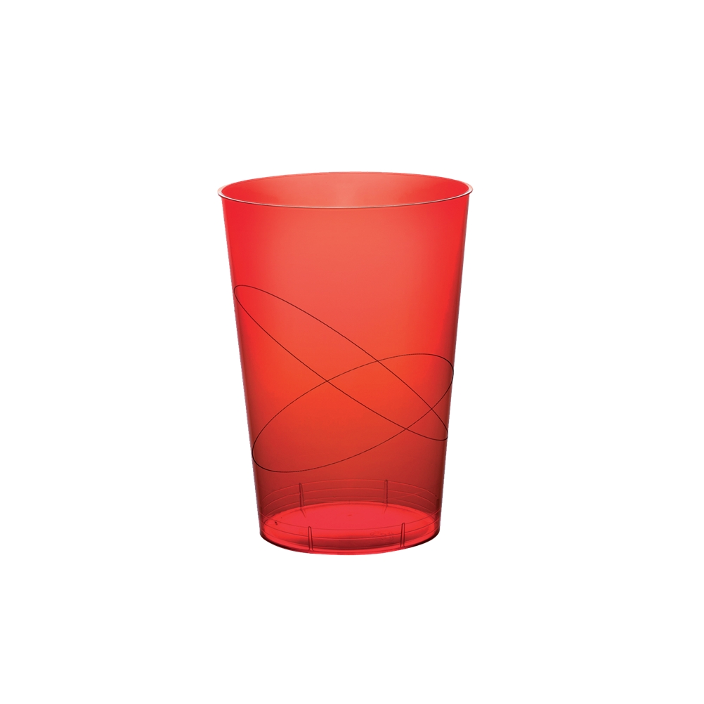 Πλαστικό ποτήρι PS μίας χρήσης 23cl κόκκινο 2770-28 ιδανικό για χρήση σε πάρτυ, γάμους, βαφτίσια catering