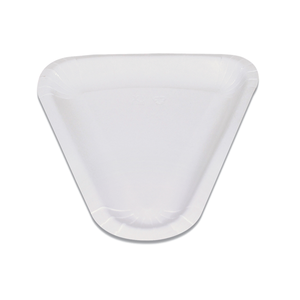 Πιάτο Λευκό Χάρτινο Τριγωνικό 23,9x26,2cm Ιταλίας 208-00