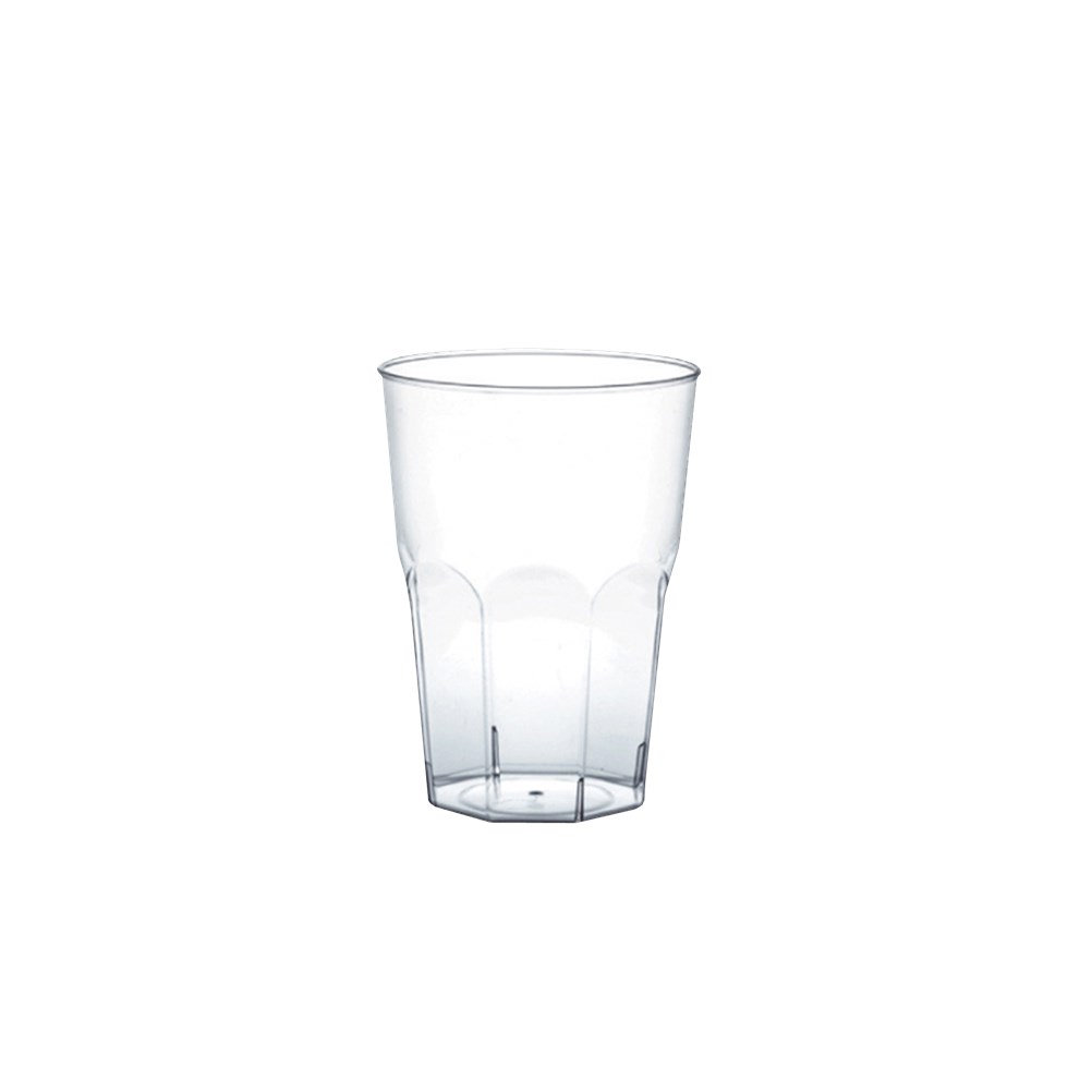 Πλαστικό ποτήρι PS μίας χρήσης 12cl διαφανές 2871-21 ιδανικό για χρήση σε πάρτυ, γάμους, βαφτίσια catering