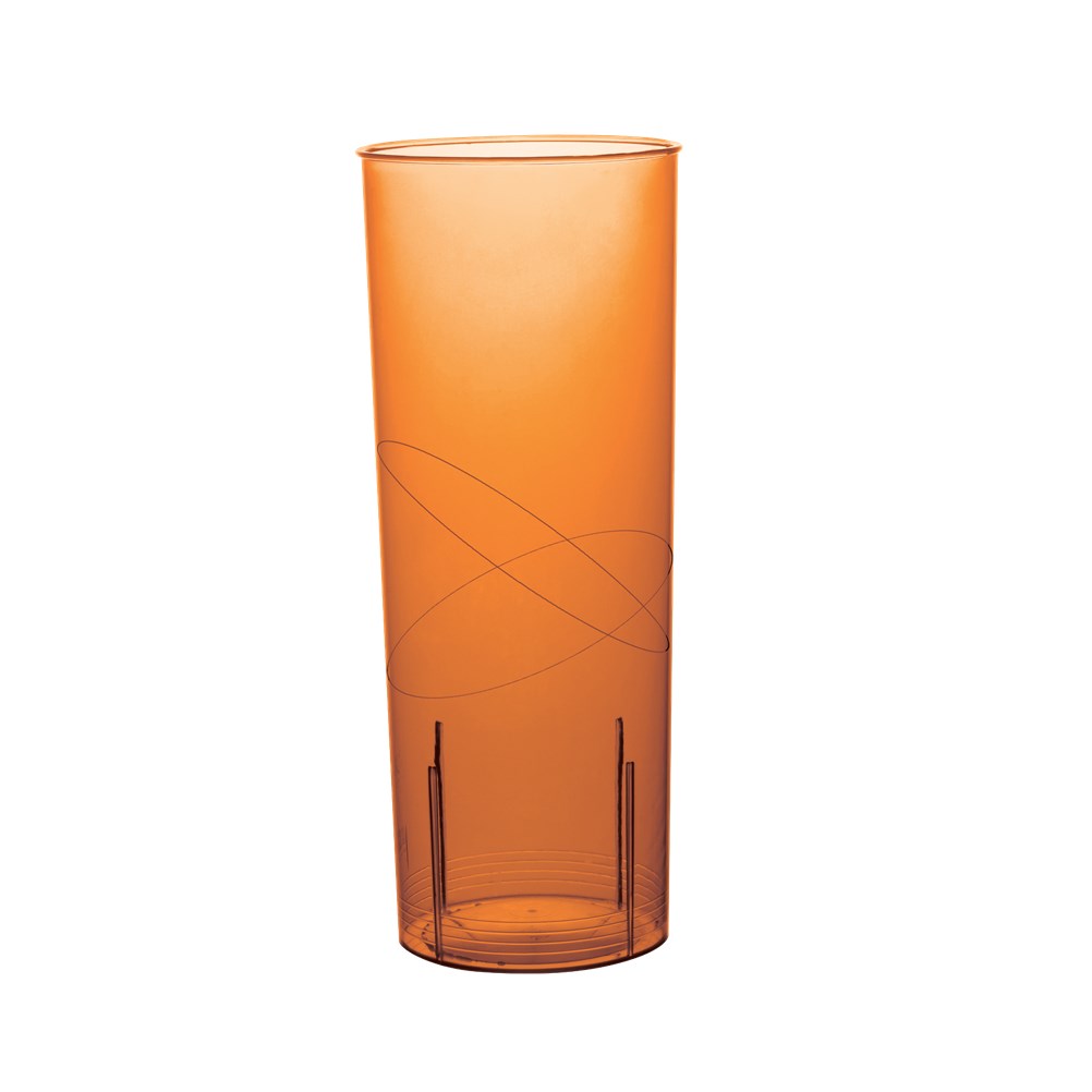 Πλαστικό ποτήρι PS μίας χρήσης 20cl πορτοκαλί 2773-20 ιδανικό για χρήση σε πάρτυ, γάμους, βαφτίσια catering