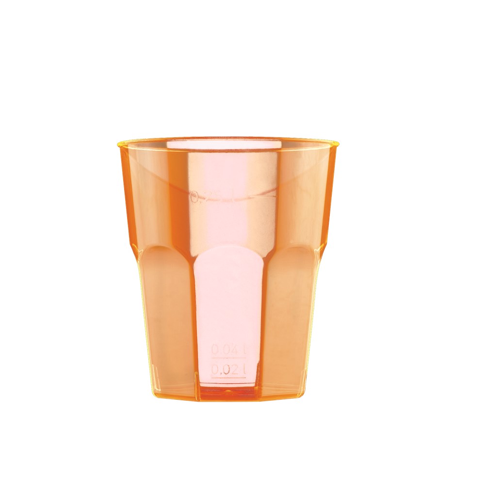 Πλαστικό ποτήρι PS μίας χρήσης 33cl πορτοκαλί 2875-50 ιδανικό για χρήση σε πάρτυ, γάμους, βαφτίσια catering