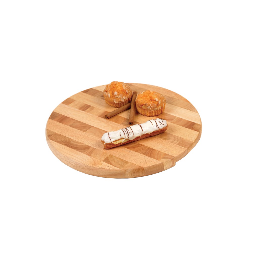 Caribaldi RCB-138 Ξύλινη Στρογγυλή Πλάκα Κοπής / Παρουσίασης Φ 38 από Οξυά - κατάλληλο για γλυκά, σφολιάτες, σαντουϊτσ σε ζαχαροπλαστεία, φούρνους, εστιατόρια