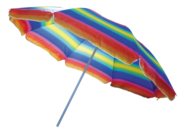 Ομπρέλα παραλίας πολύχρωμη Nylon 180/8 με σπάσιμο - διαμετρος 180cm