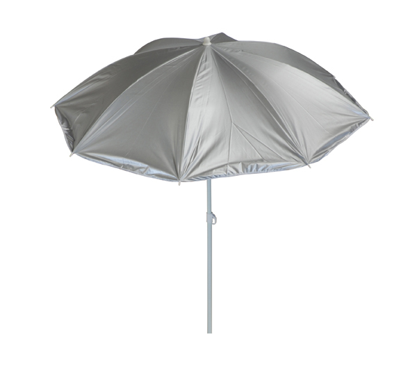 Ομπρέλα παραλίας Nylon Silver 180/8 με σπάσιμο - διαμετρος 180cm