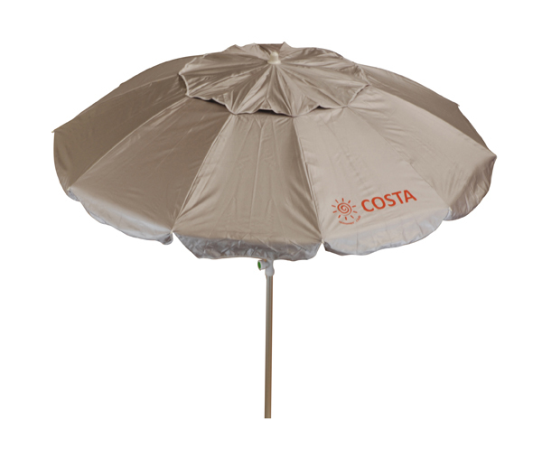 Ομπρέλα παραλίας αλουμινίου COSTA 200/10 με 5 κρίκους, αεραγωγό, & σπάσιμο - διαμετρος 200cm
