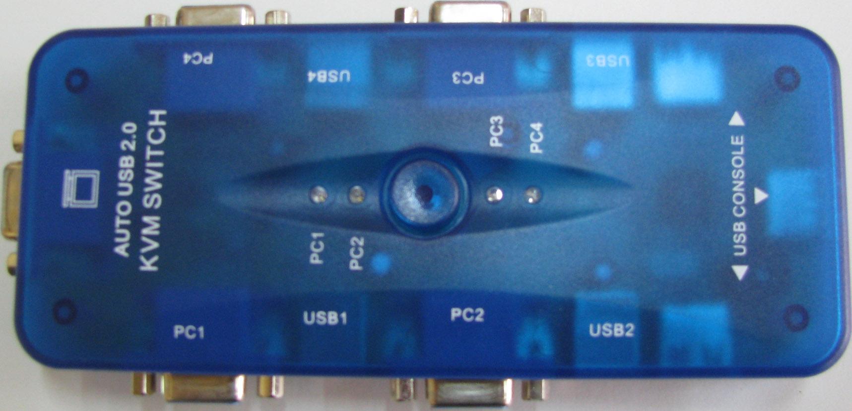KVM 4 Port Ck-1443 USB Ports Switch Auto W/Cables Ritmo